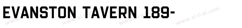 Evanston Tavern 189字体转换